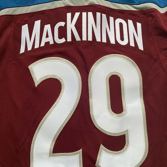 Men's Colorado Avalanche Nathan MacKinnon Burgundy Breakaway Player Jersey - Picture 8 of 11